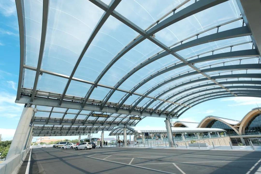 遮陽張拉膜公司,海濱娛樂休閑建筑膜結構,日本旭硝子ETFE膜材